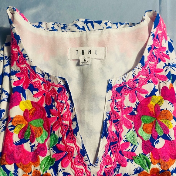 Floral Blue and Pink Dress - Picture 15 of 16